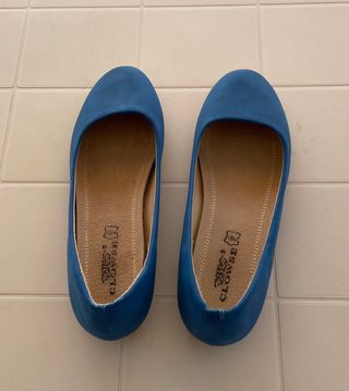 Bailarinas zapatos mujer azul