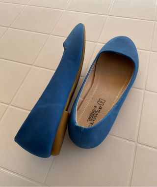 Bailarinas zapatos mujer azul
