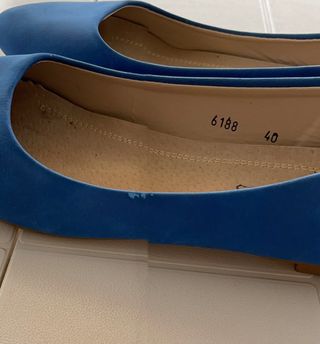 Bailarinas zapatos mujer azul