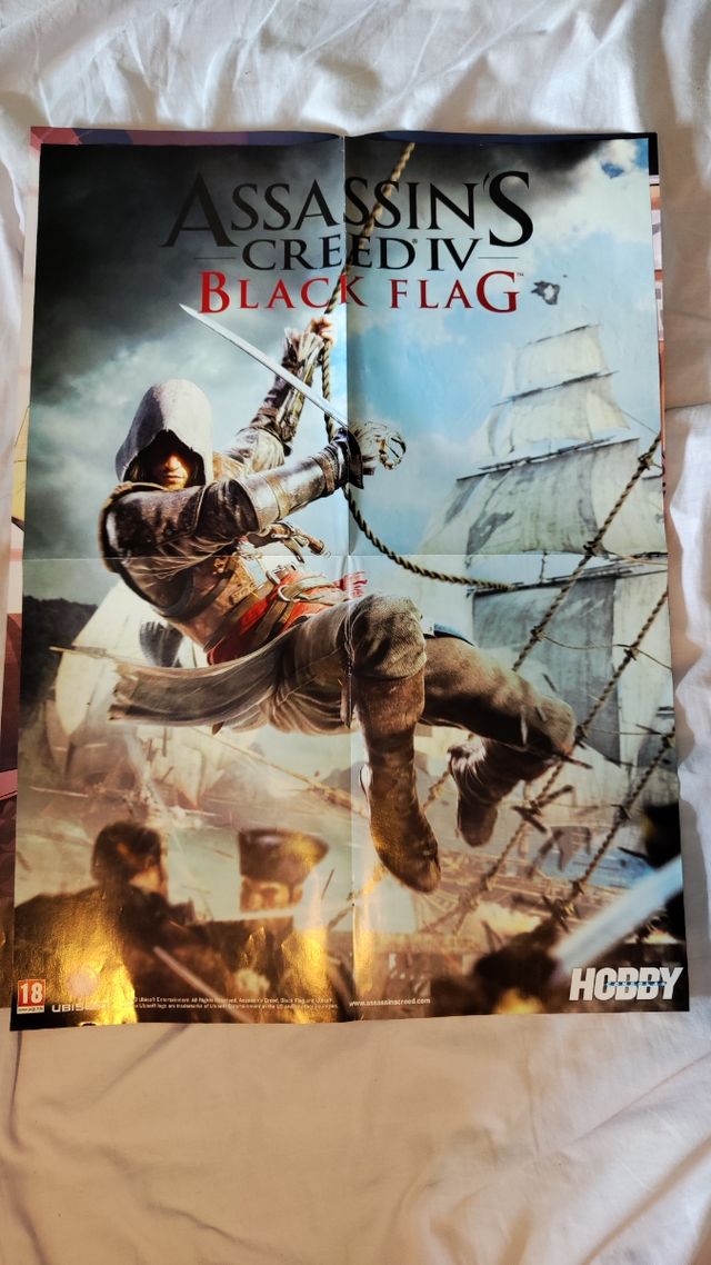 Póster assasin's creed iv y saints row 4