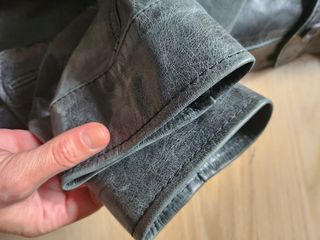 Cazadora piel gris