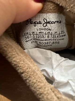 Botines PEPE JEANS, camperos, 36,piel, impecables