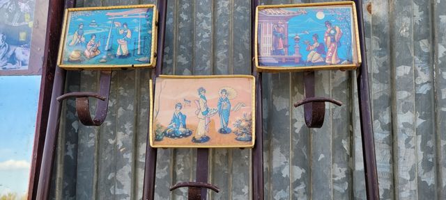 Perchero de recibidor art deco vintage japones