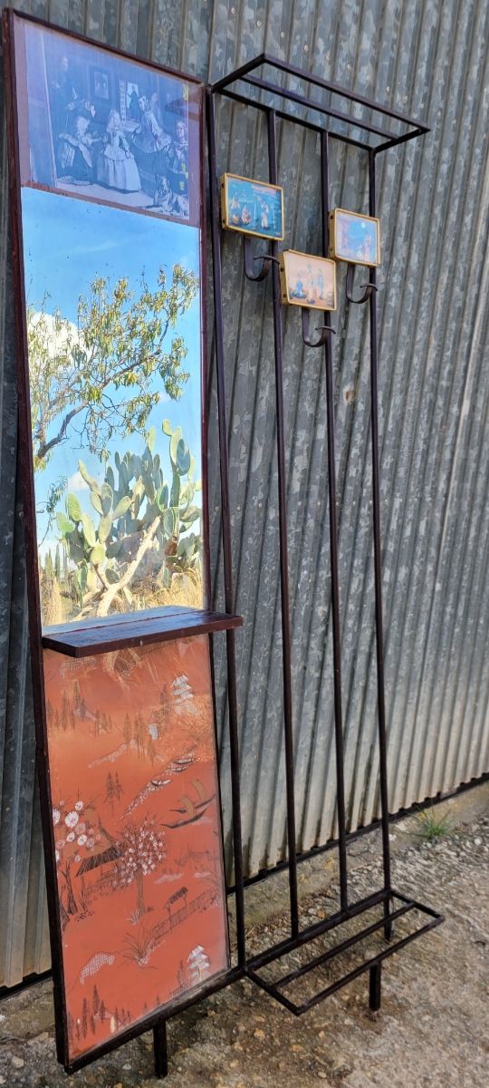 Perchero de recibidor art deco vintage japones