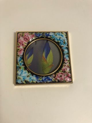 marco para foto, dorado y esmaltado