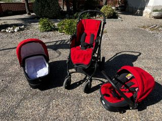 Coche de bebé Bébécar (capazo, silla y MaxiCosi)