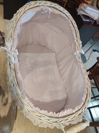 Moisés minicuna ABC mimbre