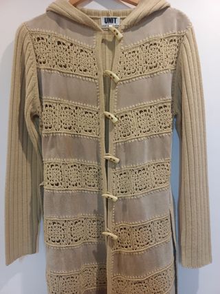 Chaqueta larga de punto 
