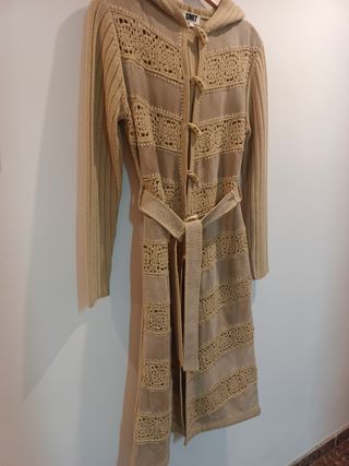 Chaqueta larga de punto 