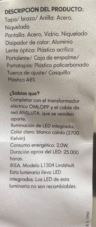 lampara armario vestidor