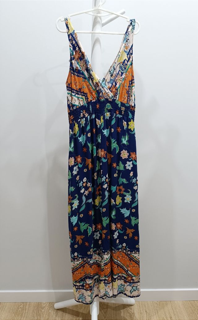 Vestido largo estampado tirantes