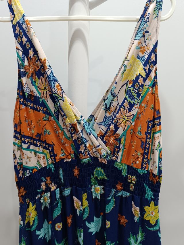 Vestido largo estampado tirantes