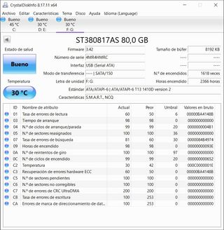 Disco duro Seagate Barracuda SATA 80Gb