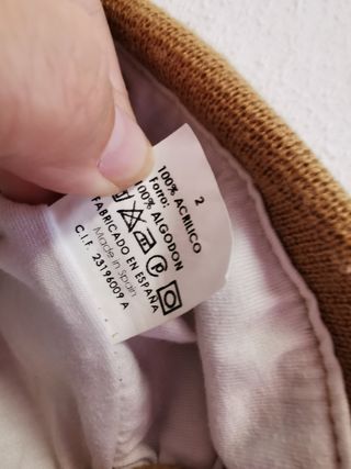 Capota de niña talla 2 años.