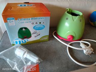 Calienta biberones ,se puede enchufar en el coche.
