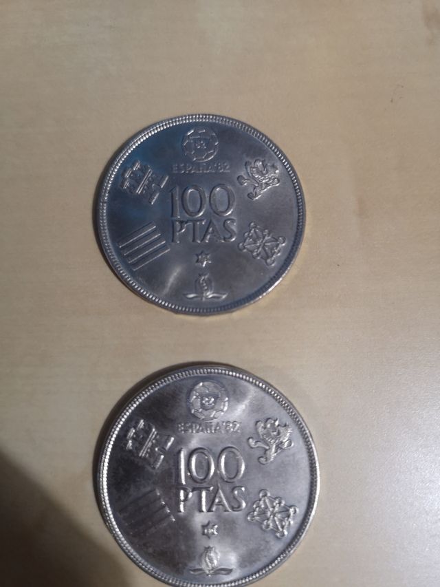 Lote Monedas 100 pesetas. Mundial 82