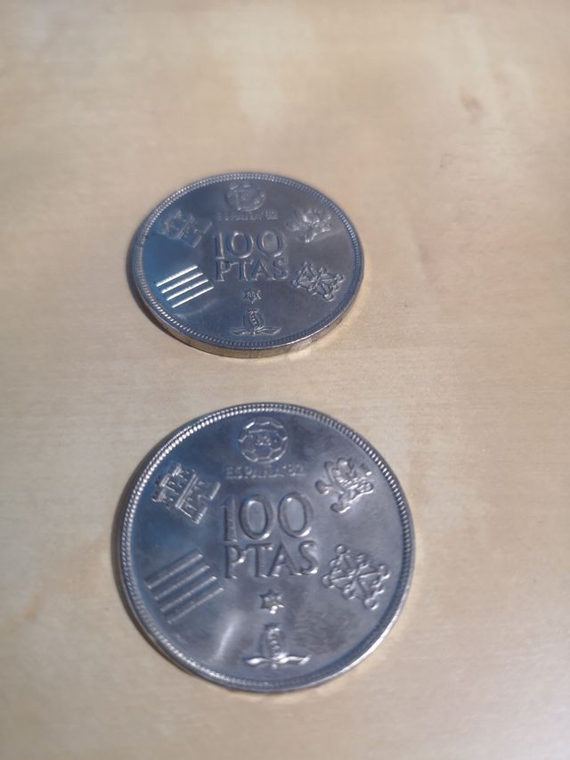 Lote Monedas 100 pesetas. Mundial 82