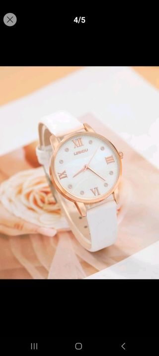 Reloj cuarzo blanco