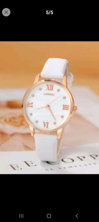 Reloj cuarzo blanco