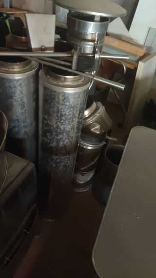 chimenea de hierro fundido + tubo