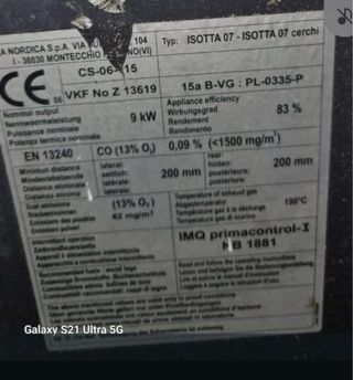 chimenea de hierro fundido + tubo