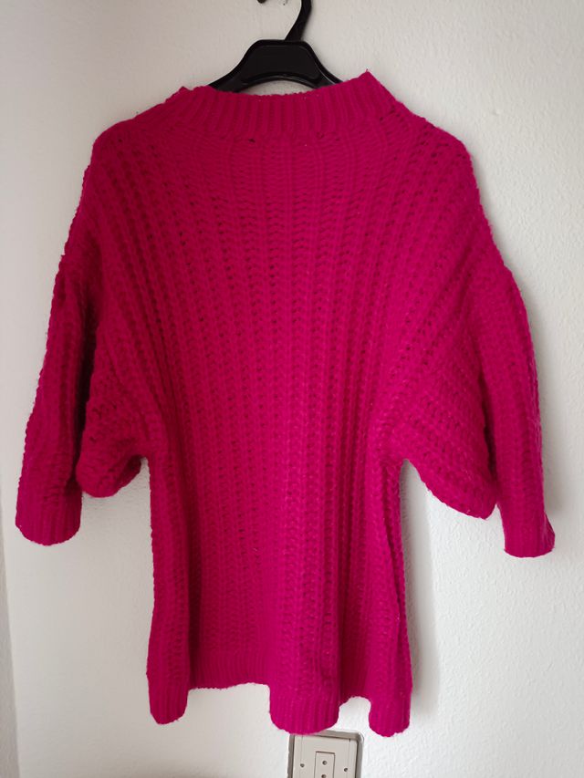 Jersey de punto Rosa Fuxia