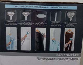 Plancha Vertical Rowenta con todos sus accesorios