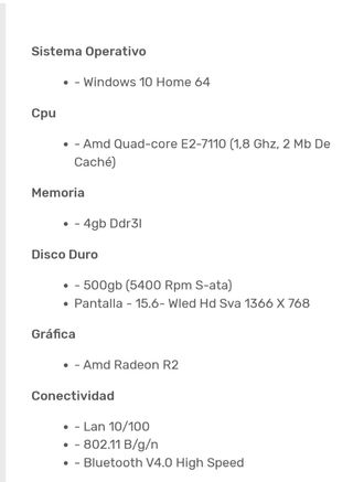 Ordenador portatil Hp 15" Blanco