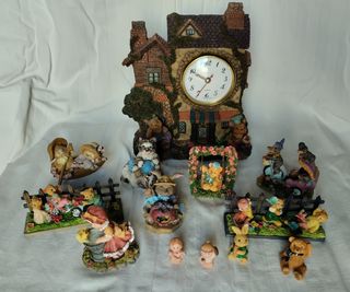 Juego reloj y figuras vintage