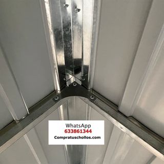 Caseta Metalica con Garaje de Bicicleta o Leñero