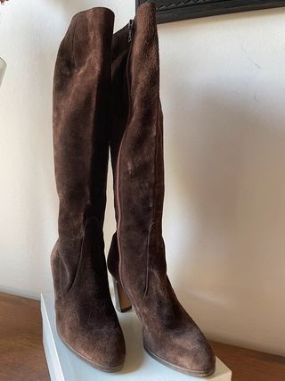 Stivali marroni con tacco tg 35