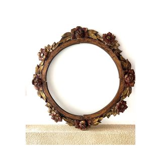 talla / Cornucopia / marco / de madera antiguo