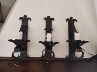 3 applique in ferro battuto