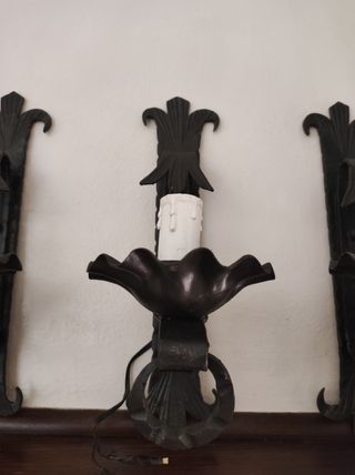 3 applique in ferro battuto