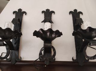 3 applique in ferro battuto