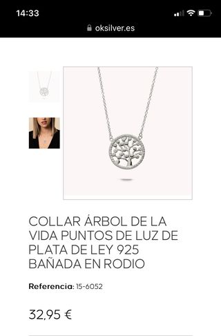 Gargantilla plata Arbol de la vida