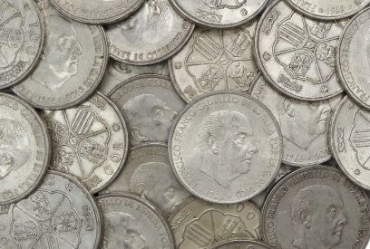 🥈 100 Pesetas 1966 de España monedas de plata 