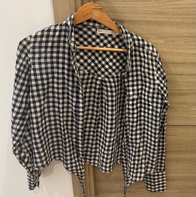 Camisa cuadros de manga larga