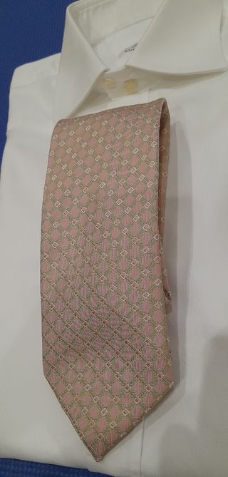 Cravatta uomo rosa e verde