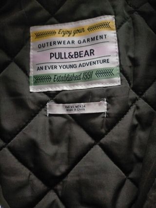 Cazadora chica XS verde militar.Pull&Bea
