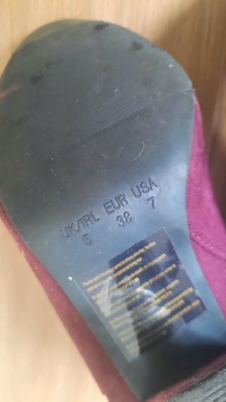 Botin mujer n°38 terciopelo