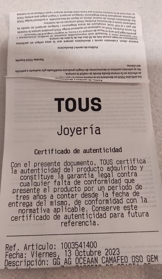 TOUS Collar camafeo Oceaan SIN ESTRENAR 