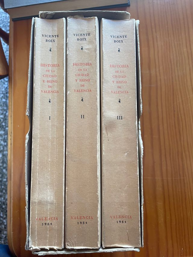 Vicente Boix facsímil 3 tomos Valencia