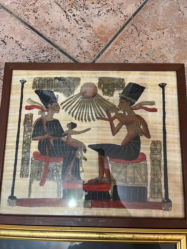 4 papiri egiziani con cornice