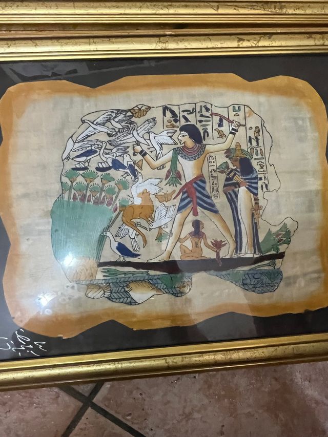 4 papiri egiziani con cornice