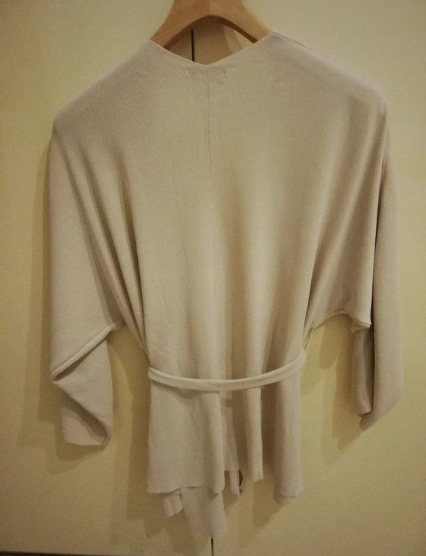 Cardigan donna beige filo