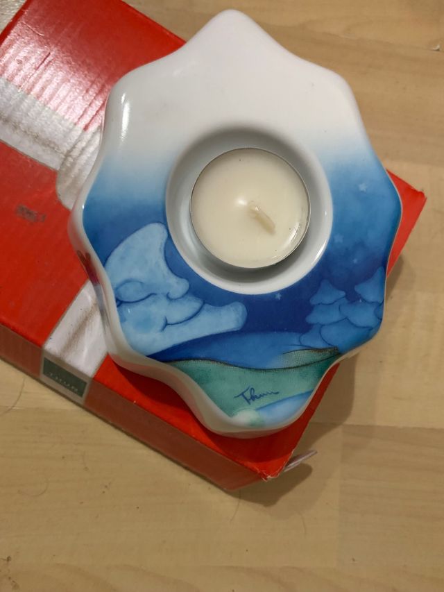 Idea regalo thun porta candele a forma di foglia