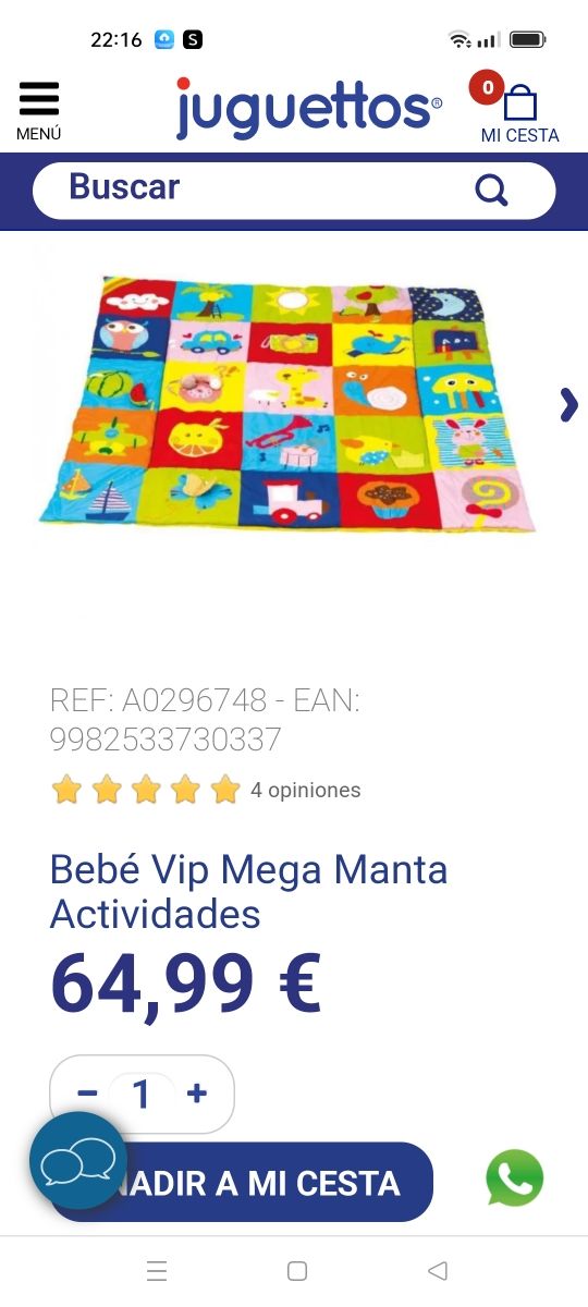 Manta actividades bebe 