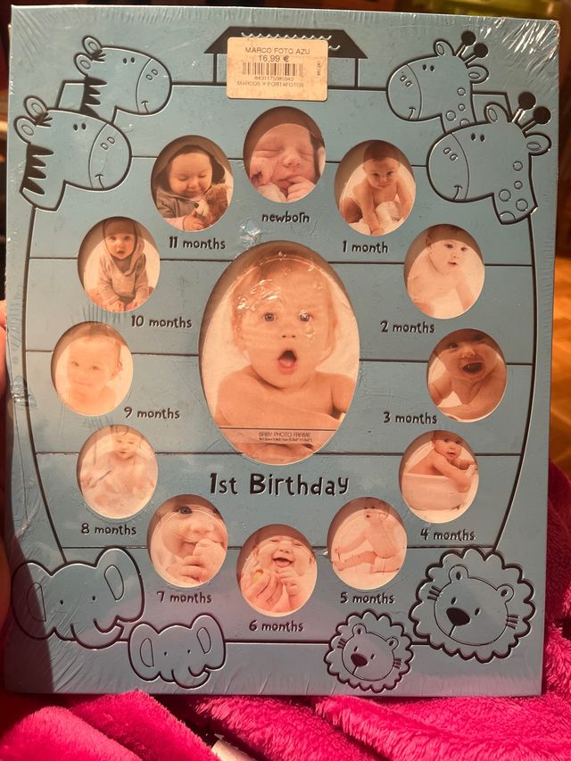 marco fotos bebe azul 