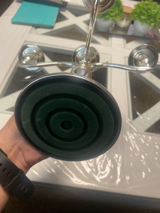 candelabros , bañados en plata